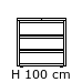 3 skuffer højde 100 cm bredde 100 cm (1502,-) (YESF1010)
