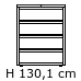 4 skuffer højde 130,1 cm bredde 100 cm (2809,-) (YESF1013)