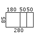 180+50+50x85 cm (1827,-) (TMO_180x85)