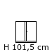 Højde 101,5 cm bredde 80 cm  (0,-) (BYECB0810/1S)