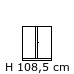 Højde 108,5 cm bredde 80 cm (37,-) (BYECB0811/1S)