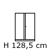 Højde 128,5 bredde 80 cm (273,-) (BYECB0812/2S)