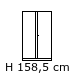 Højde 158,5 cm bredde 80 cm (546,-) (BYECB0815/3S)