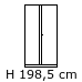 Højde 198,5 cm bredde 80 cm (1097,-) (BYECB0819/4S)
