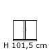 Højde 101,5 cm bredde 100 cm (68,-) (BYECB1010/1S)