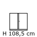 Højde 108,5 cm bredde 100 cm (142,-) (BYECB1011/1S)