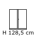 Højde 128,5 cm bredde 100 cm (415,-) (BYECB1012/2S)