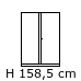 Højde 158,5 cm bredde 100 cm (756,-) (BYECB1015/3S)
