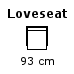 Loveseat - længde 93 cm (0,-)
