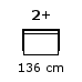 2+ personer - længde 136 cm (2452,-)