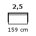 2,5 personer - længde 159 cm (3622,-)