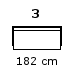 3 personer - længde 182 cm (4814,-)