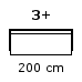 3+ personer - længde 200 cm (6657,-)