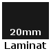 Sort laminat 20mm (735,-) ( BAN/20 black)