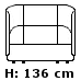 Sofa med høj ryg (1.896,-) (4216)