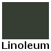 Mørk grøn linoleum med sort kant (Conifer P9 Forbo 4174 - Bagsidepapir sort)