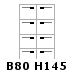 8 låger - 80x40x145 cm (4.964,-) (2424)