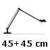 Med fod - armlængde 45+45 cm (244,-) (D12N)