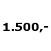 1.500,- (DKK)