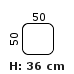 50x50 cm højde 36 cm (536,-)