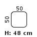 50x50 cm højde 48 cm (536,-)