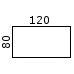 120x80 cm Rektangulær (03501)