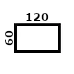 Længde 120 cm Højde 50 cm (MO 4770-4)