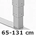 3-leddet kvadratiske ben 65-131 cm (0395)