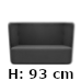 Sofa med lav ryg (0,-) (2-580)