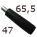 Lav gaspatron - sædehøjde fra 47 til 65,5 cm