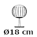På fod højde 28 cm - Ø18 cm (956,-)