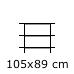 Bredde 104,5 cm - højde 88,5 cm (3.800,-) (BLS3_105x32x89)