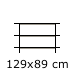 Bredde 129 cm - Højde 88,5 cm (4.780,-) (BLS3_129x32x89)