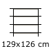 Bredde 129 cm - højde 125,5 cm (7.604,-) (BLS4_129x32x126)