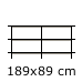 Bredde 189 cm - højde 88,5 cm (11.414,-) (BLS3_189x32x89)
