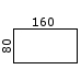 160x80 cm Rektangulær (200,-)