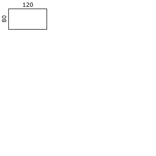 120x80 cm Rektangulær (03501)