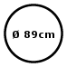 Ø89 cm (420,-)