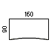 90/75x160 cm bue (622,-) (JA9888UK+48)