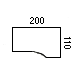 110x200 cm højre vendt (1034,-) (JA9844UK+48)