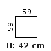 59x59 cm Højde 42 cm (874,-) (CODE_59x59x42)