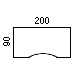 200x90/80 cm Centerbue (03596)