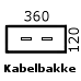 120x360 cm med kabelbakke (13046,-)  (ARK360x120CCO/ARKW360x120CCO)