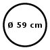 Ø59 cm (0,-) Solid Laminate white CFP