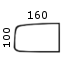 160x100 cm Half Elipse (21760)