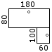 180x80 cm sidebord 100x60 cm (180-80S3 100-60S3)
