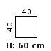 40x40 cm Højde 60 cm (211,-) (CODE_40x40x60)