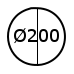 Ø200 cm (2596,-) (50Ø200)
