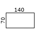 Rektangulær 70x140 cm (66040)